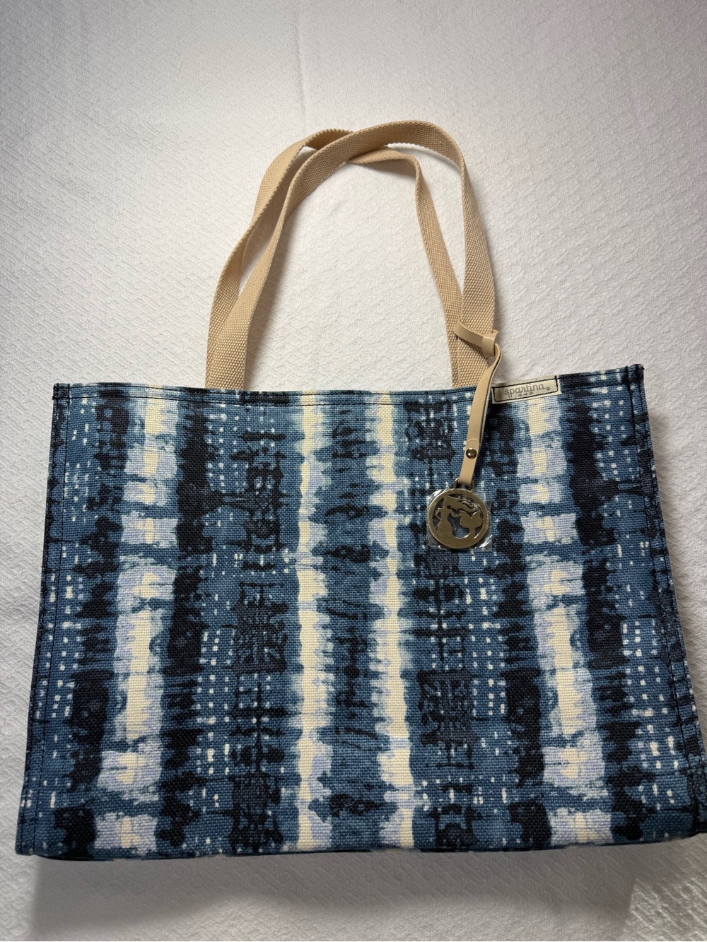 Spartina 449 Oyster Factory Tides Canvas Tote Bag NWOT
